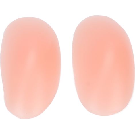 Lot de 2 coussinets d'épaules en silicone souple auto-adhésifs, antidérapants et réutilisables, couleur chair.