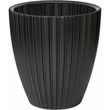 Vaso da fiori - GARDEN ID - Fantasia - 40 x 42 cm - Per giardini, balconi o interni - Nero (1/4)