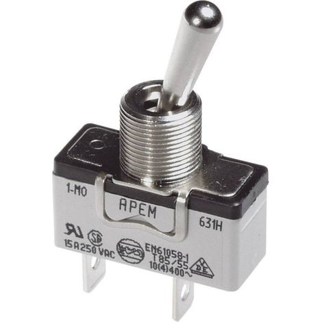 INTERRUPTEUR À LEVIER APEM 639H/2 250 V/AC 10 A 1 X ON/OFF/ON PERMANENT/0/PERMANENT 1 PC(S) (1/3)