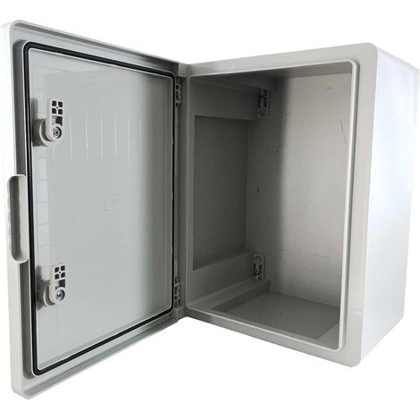 Abs403022 Ide Coffret Abs étanche Ip54 400x300x220 Porte Opaque - Avec Plaque De Montage (1/5)