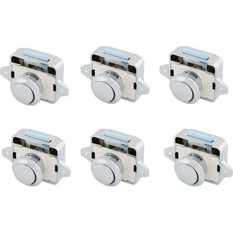 Verrouillage par poussée, verrouillage de meubles, verrouillage à bouton-poussoir, verrouillage à bouton-poussoir avec poignée en alliage de zinc pour camping-car, bateau, yacht, campi (1/5)