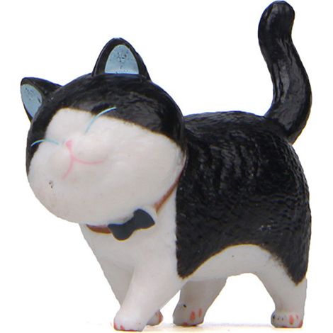 4 cm große PVC-Figur, dekoratives Kartenspielzeug, 17 g, kreative Katzenfigur, Sammlerstück, originelles Geschenk (1/5)