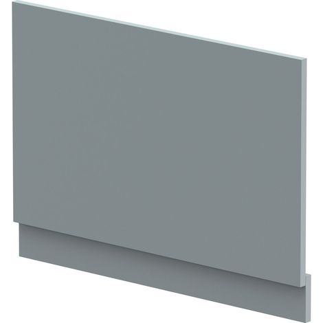 800mm Edge/Power Straight End Bath Panel & Plinth - Matt Coastal Grey