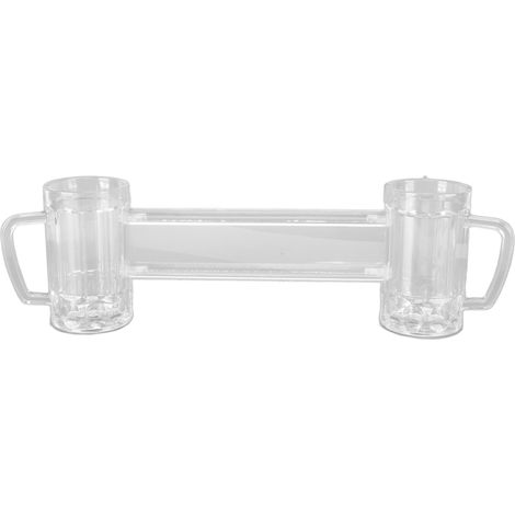Verre à bière acrylique incassable 430ml, double gobelet joint pour bar et KTV, résistant aux chutes.