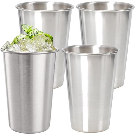 4 Verres à shot,Acier inoxydable,Empilables,180 ml,Portable,Camping,Pique-nique,Fête (1/5)
