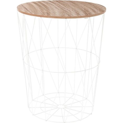Table d'Appoint Design "Kumi" 57cm Blanc