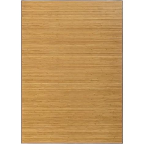 Tapis de sol antidérapant - JUANIO - Bambou - 300 x 200 cm - Rayures - Naturel