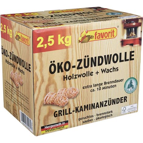 Laine de bois écologique allume-feu, pack économique, 2,5 kg