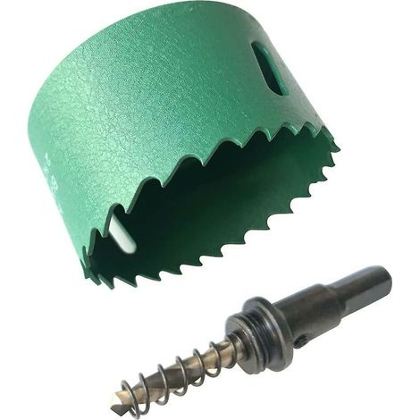 Bi-metal Hole Saw With Positive Rake Teeth For Cutting Soft Metal, Plaster, Plastic, Wood, Fiberboard (65mm) (1/5)