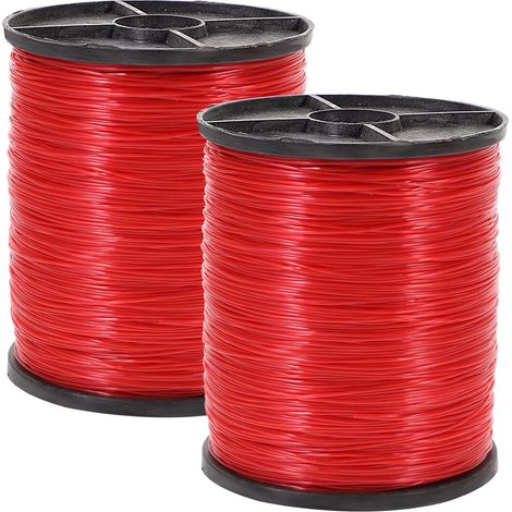 Anneome - 2 rouleaux de fil suspension transparent rouge en nylon (1/5)