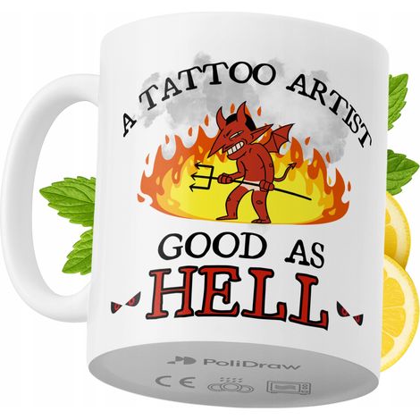 Tazza divertente e umoristica per tatuatori, ideale per caffè e tè, con grafica e testo divertenti. Perfetta per compleanni, onomastici e festività. Tazza premium per occasioni speciali, per casa, uff (1/5)