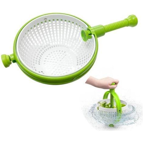 Rotating strainer basket - with retractable handle - suitable for vegetables, fruits, and pasta - easy to use (1/4)