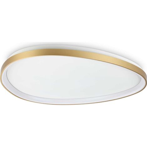 Ideal Lux GEMINI 81 cm integrierte, halbbündige LED-Einbauleuchte, Messing, 5400 lm, 3000 K
