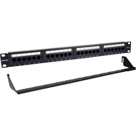 Patch Panel 24 Porte UTP Categoria 6 Phasak PU 2424 (1/4)