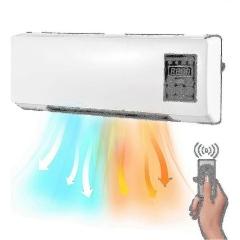 Chauffage et climatiseur portables combinés, fixation murale, appareil électrique 2 en 1 compatible avec le chauffage et la climatisation de la chambre à coucher. (1/5)