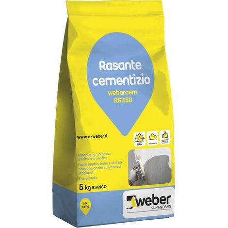 Webercem rs350 rasante cementizio bianco sacco kg 5