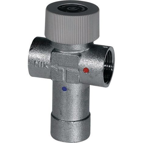 Caleffi – Mitigeur thermostatique réglable 1/2' – Corps laiton chromé – Plage 35-60°C – Raccord filetage femelle – Pression 10 bar