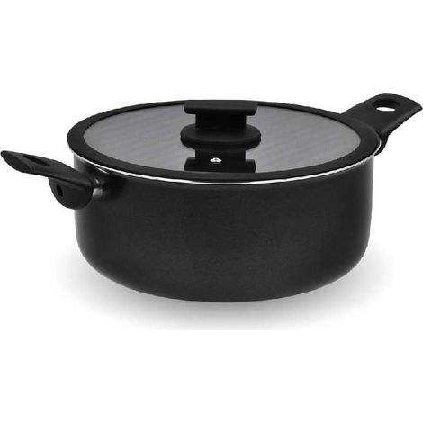 Casseruola Antiaderente Vulcano con Coperchio in Vetro 26 cm Accademia Mugnano (1/2)