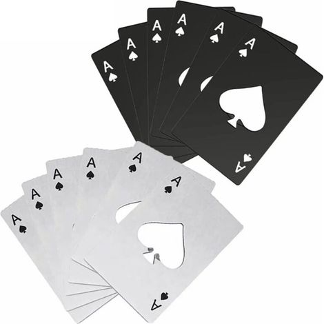 Metal Ace of Spades Card Bottle Opener Portable Stainless Steel Can Opening Tool (1/5)
