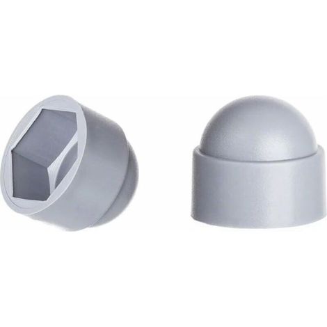 Ecleanfy - （Gris）Cache-écrous M10 pour clé de 17， 100 pcs. (1/2)