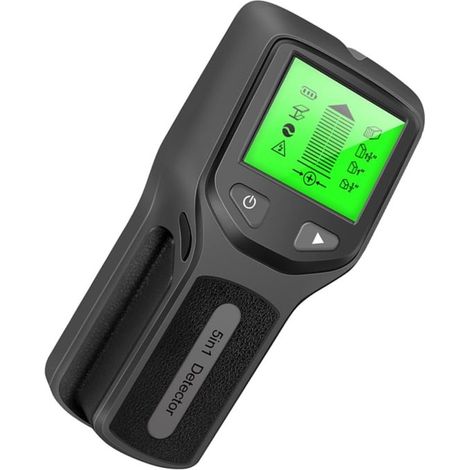 LCD-Wandscanner – Metallwanddetektor – Objektortungsgerät – Kompaktes, rutschfestes Design – 15,2 x 6,2 cm – Schwarz (1/5)