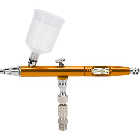 Aérographe miniature 0,3 mm avec réglage externe de la queue, outil de pulvérisation DIY 20 cc/40 cc, couleur or (1/5)