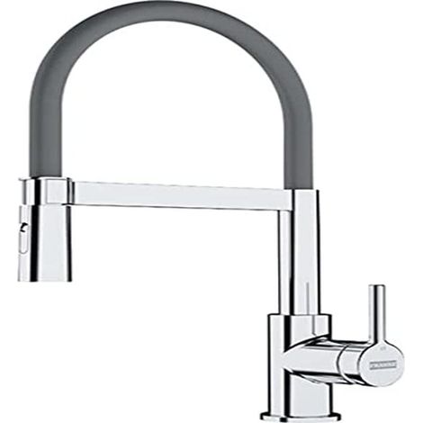 1 Robinet De Cuisine Bec Coulissant Fonction Douche Chrome Lavabo (1/4)