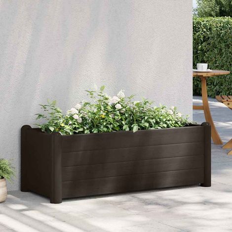 vidaXL Arriate elevado de jardín PP color moca 100x43x35 cm (1/5)
