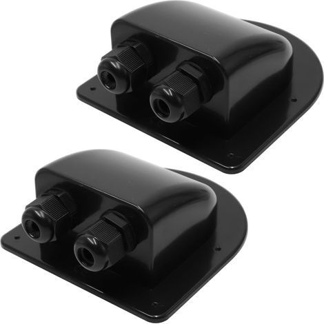 2 Pièce Passe-Toit Solaire Entrée Câble Double IP68 Passe Cable Etanche Solaire Boîte de Câble ABS pour Camping Car Accessoires Bateau Caravane(Noir) (1/5)