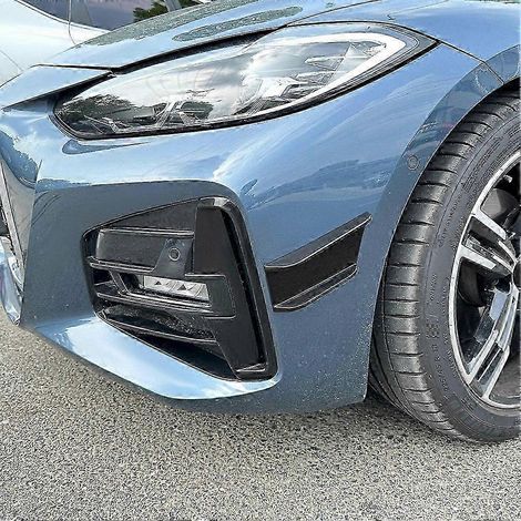 Spoiler de pare-chocs avant, ailerons, canards, garniture de feux antibrouillard pour BMW Série 4 G22 G23 M Sport 2020+ en finition noir brillant (noir brillant) (1/2)