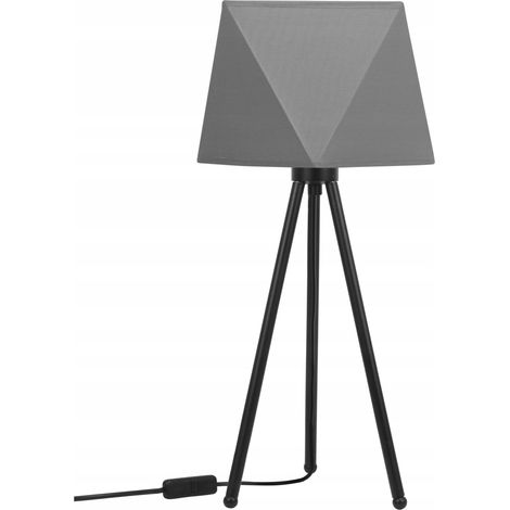 LAMPADA DA COMODINO, PARALUME DIAMANTE, TREPPIEDE