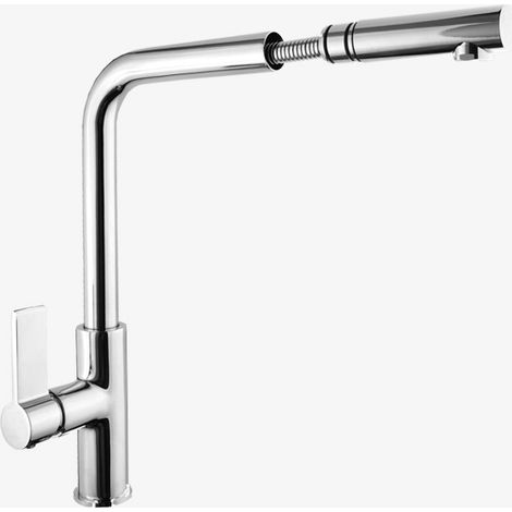 Granitan Mitigeur Robinet De Cuisine Avec Bec Extensible - Chrome (1/5)