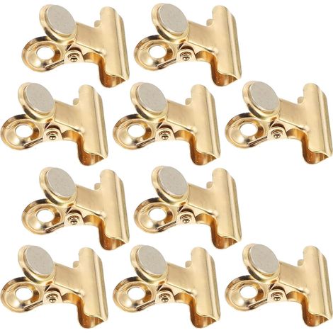 Pinces Magnétiques Dorées Aimant Poli Lisse Lot de 10 pour pour Réfrigérateur en Acier Inoxydable pour Bureau et Surface Métallique (1/5)