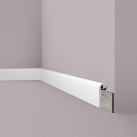 Cover moulding NMC CF1 WALLSTYL Noel Marquet Decorative moulding Skirting Moulding for decoration contemporary design white 2 m (1/5)