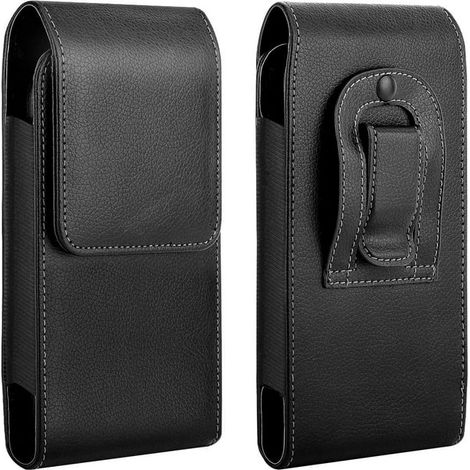Étui ceinture en cuir PU pour téléphone 6,5", Pochette à clip ceinture, Housse rigide compatible iPhone 12 Mini, iPhone 12/Pro, iPhone SE 2020/11/Pro/Max, Xs Max/XR/X, Galaxy S20 (1/5)