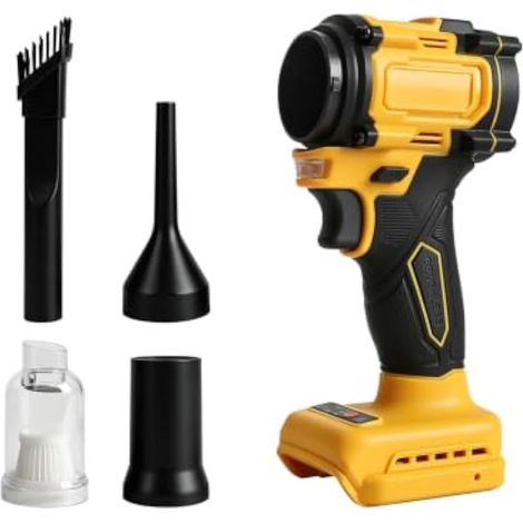 Souffleur sans Fil pour Dewalt 18/20 V, aspirateur à Main 2 en 1 sans balais 20 000 TR/Min avec Vitesse réglable et Buses pour Voiture, Atelier (sans Batterie) (1/5)