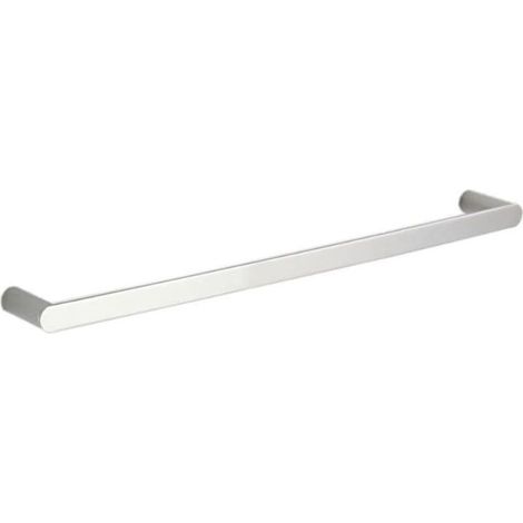 Semplice portasciugamani ovale in acciaio inox cromato da 60 cm, ideale per il bagno. (1/4)