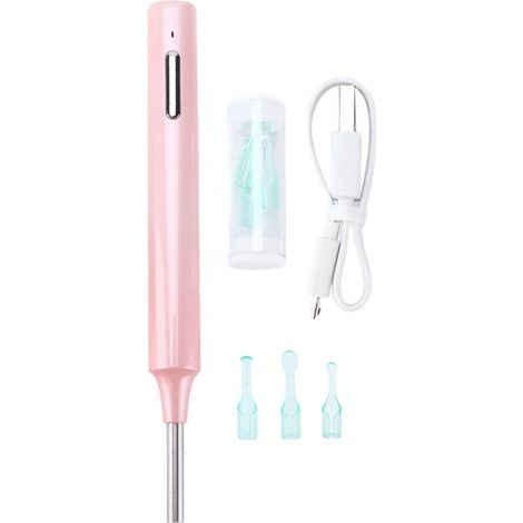 Endoscope Auriculaire WiFi Z10 HD Caméra Sans Fil Étanche pour Cire d'Oreille Rose