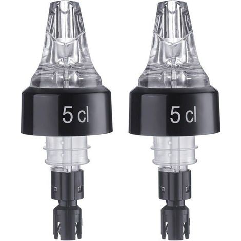 2 Doseurs/Becs Verseurs, Portionneurs, Dosage par Bec Verseur : 5 cl, Plastique, Auto-Pour, Transparent, 995022EG (1/5)