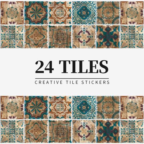 Carreaux adhésifs stickers carrelage premium pour cuisine et salle de bain dimensions 15 cm x 15 cm x 24 cm panneaux muraux (1/3)