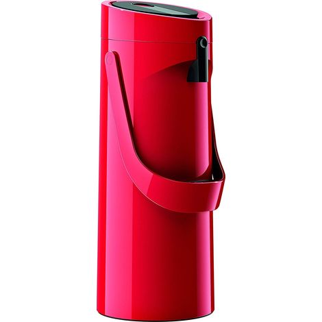 EMSA Ponza-Caraffa isotermica, 1,9 l, Colore: Rosso, Acciaio Inossidabile, 17 x 16.5 x 39 cm (1/5)