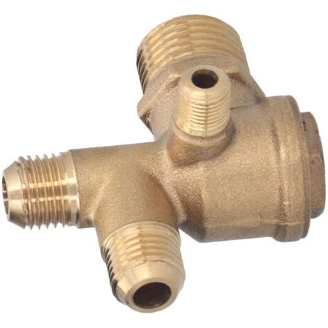 Composants de remplacement de Valve de compresseur d'air, accessoire de clapet anti-retour à Double tuyau en laiton à 4 voies 10x14x14x16mm (1/5)