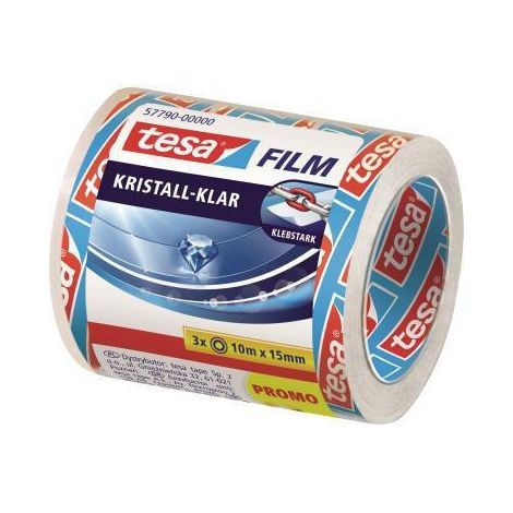 tesafilm Transparent tesa 57790-00000-01 transparent (L x l) 10 m x 15 mm acrylate 3 pc(s) (1/5)