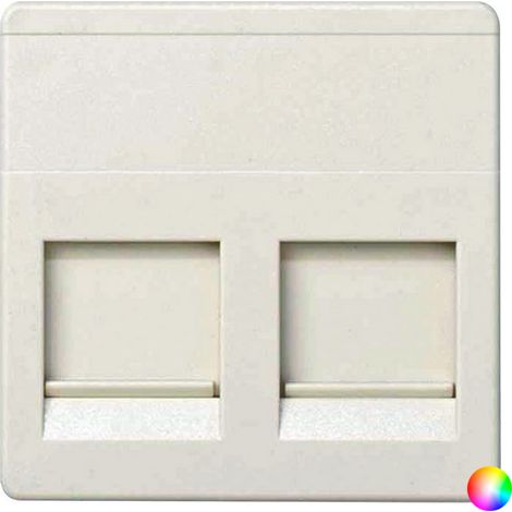 Adattatore piatto 2 connettori larghezza voce e dati Simon 27 BIANCO 27486-35 (1/2)