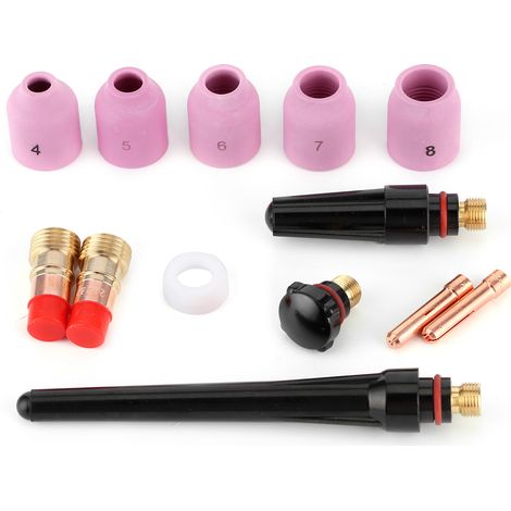Torche de soudage TIG, lentille à gaz, buse en alumine, Kit d'accessoires adaptés pour WP17 18 26