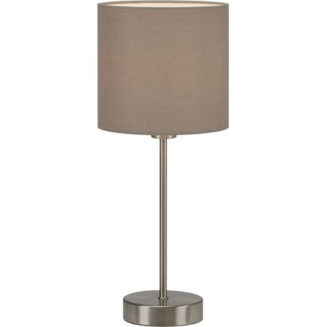 Tischleuchte BRILONER LEUCHTEN FABRIC, 25 W, IP20, taupe, Metall-Stoff, exkl. 1x E14, Ø 16 xcm