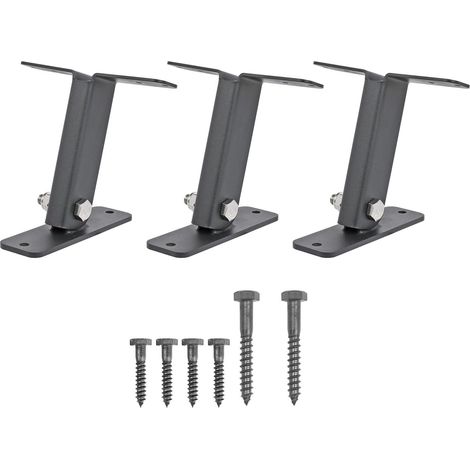 Support de colonne montante de toit 3 pièces, support de Pergola robuste en acier inoxydable réglable à 90 degrés (1/5)