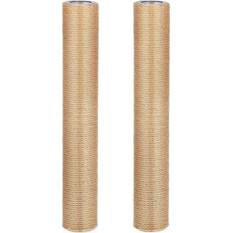 Set mit 2 Kratzbäumen aus Naturjute, 6 cm Durchmesser x 40 cm (1/5)
