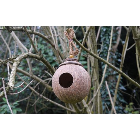 Nestling Nook Bird Nest - Coconut Shell - L25 x W25 x H12 cm