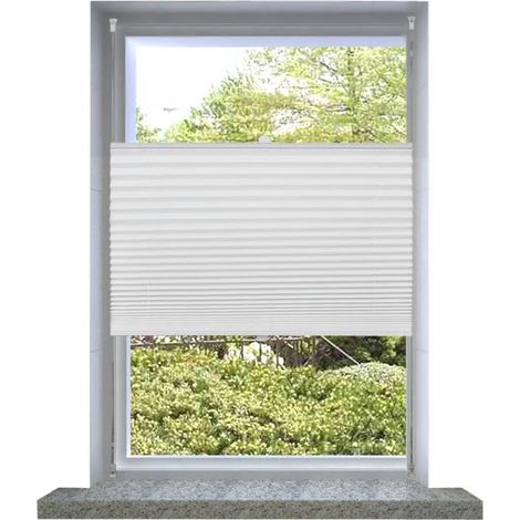 vidaXL Tenda Plissettata 40x100cm Bianca Oscurante